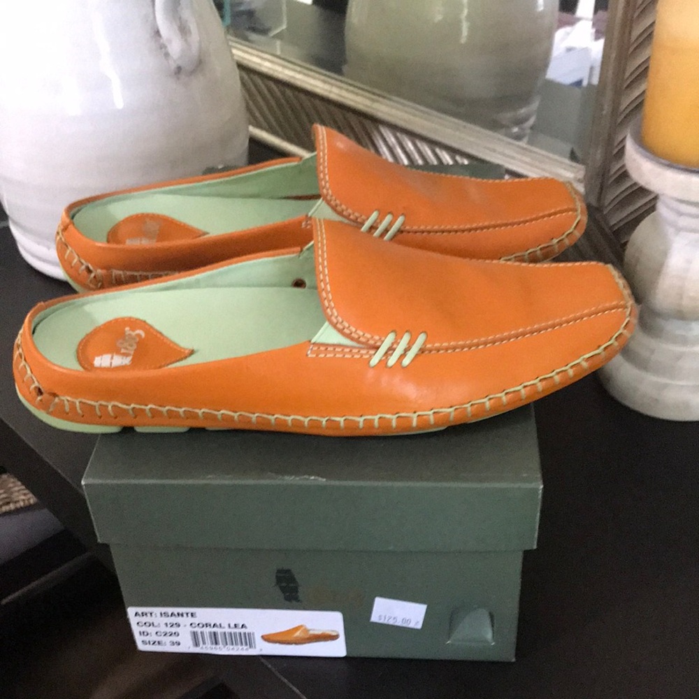 bobi Orange Moccasins Vibrant Slip-On Comfort
